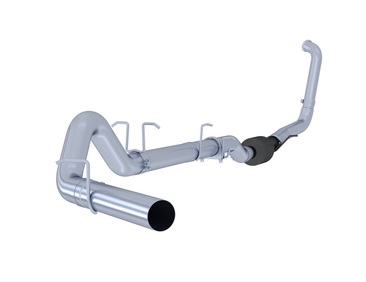 AlumSteel4"TurboBackSingleSideExit F250/350 6.0L EC/CC 03-07 - Récréashop