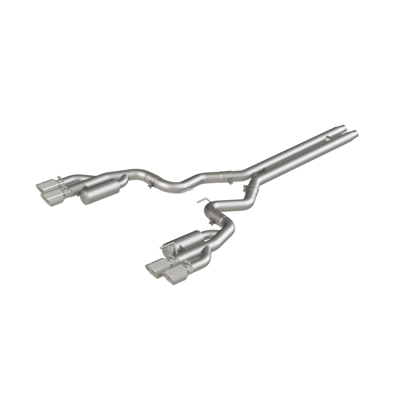 T304 SS 3"CatBack w/QuadDual Wall Tips Mustang GT 5.0L 18-21 - Récréashop