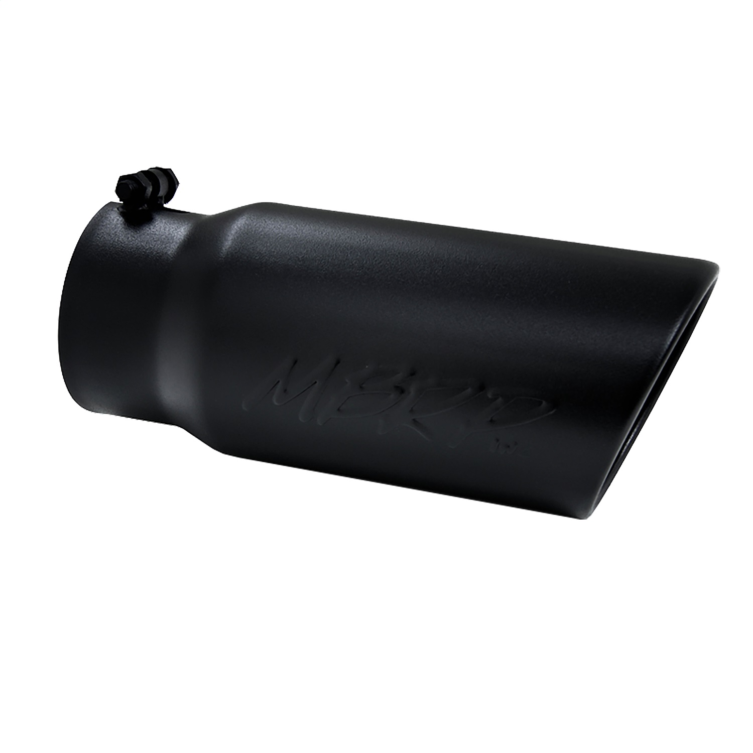 Blk Coated Tip 5"OD Angled Rolled End 4"IN 12"Length - Récréashop