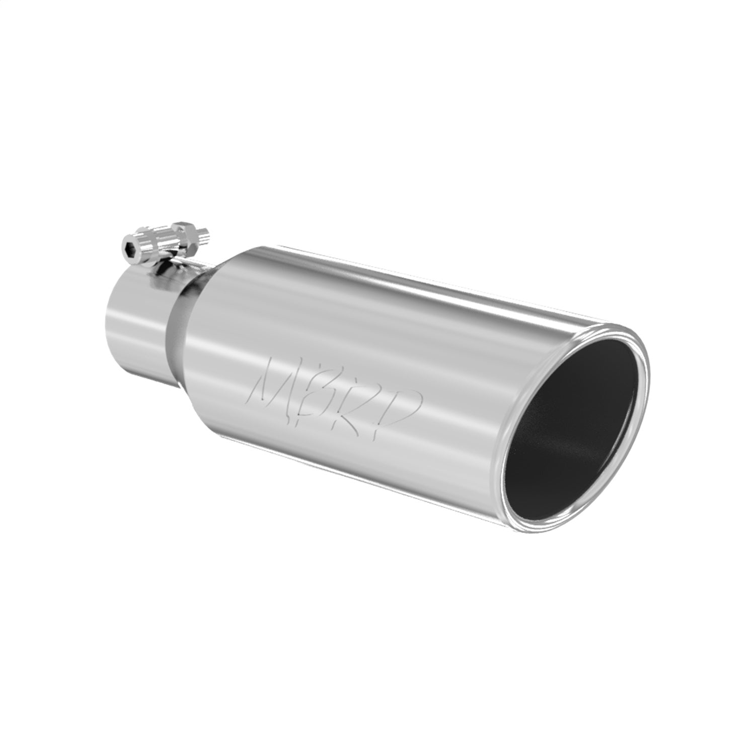 T304 SS Tip 4"OD Angled Rolled End 2.5"IN 12"Length - Récréashop