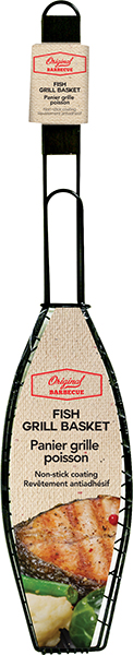 PANIER ANTI-ADHESIF POUR BBQ POUR CUISSON POISSON 22'X5'' - Récréashop