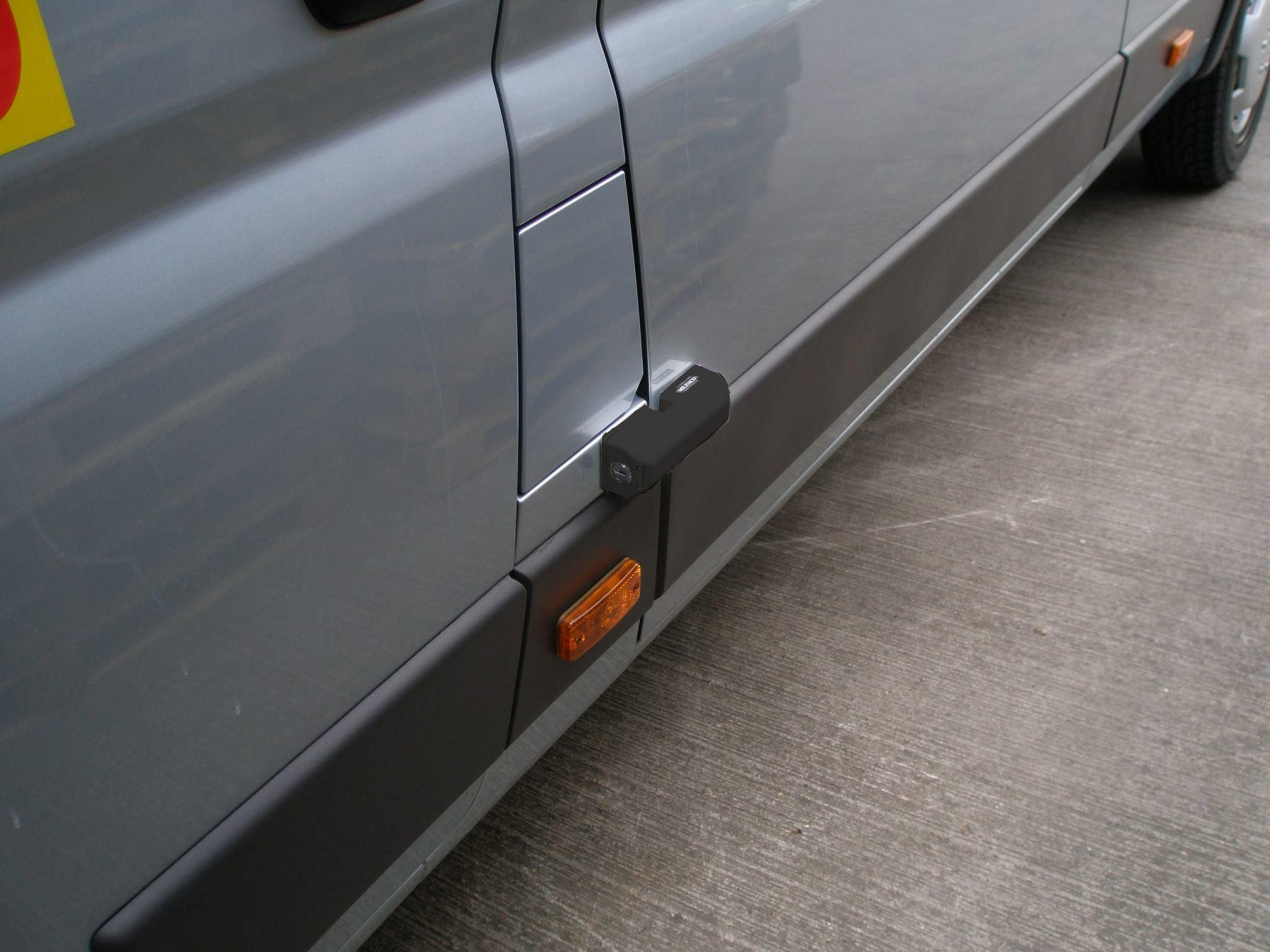 MILENCO Serrure de porte de fourgon simple noire avec 2 clés - Récréashop