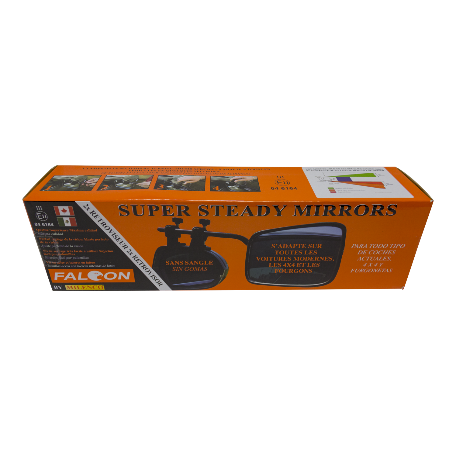 PAQUET DOUBLE DE MIRROIR FALCON SUPER STEADY - Récréashop