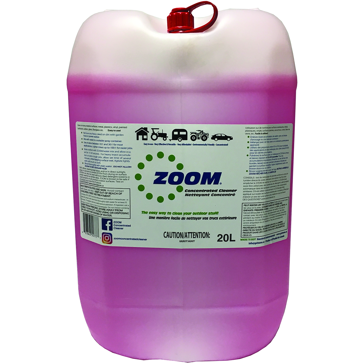 NETTOYEUR ZOOM CONCENTRE 20L - Récréashop