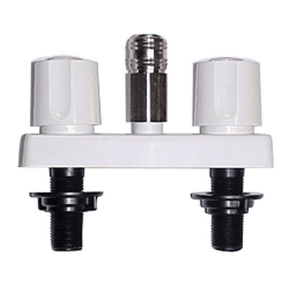 ROBINET AV/ DECONNEXION RAPIDE, 3-3/8", BLANC - Récréashop