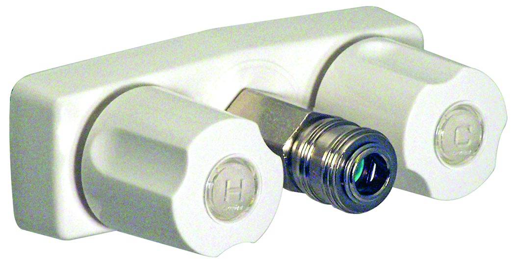 AV FAUCET/QUICK DISCONNECT, 4", WHITE - Récréashop