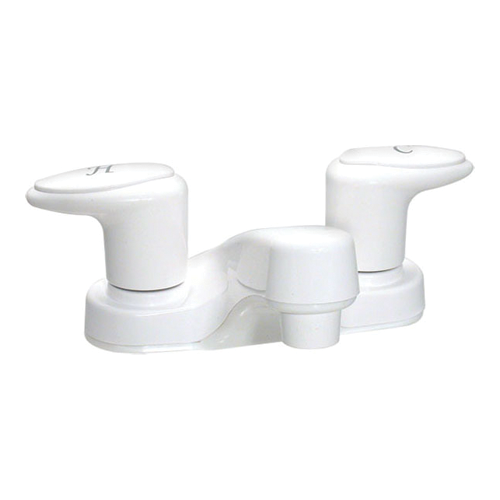 4" 2-BUTTON BATHROOM FAUCET WHITE - Récréashop