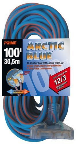 EXTENSION CORD 100FT 12/3 ARTIC BLUE - Récréashop