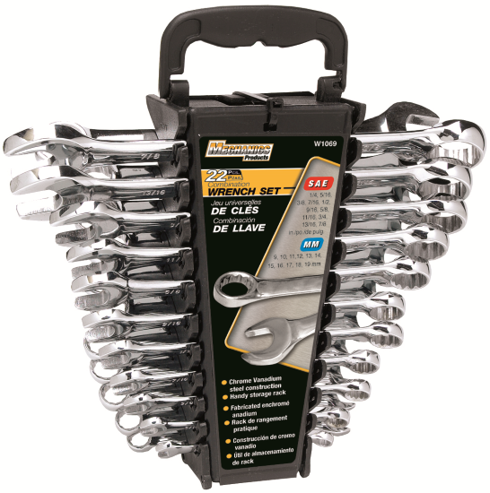 SET OF 22 METRIC + SAE WRENCHES - Récréashop