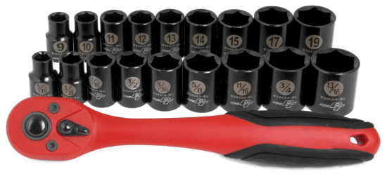 KIT SOCKET 3/8" 19pcs - Récréashop