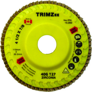 DISQUE A LAMELLE 5"x7/8" Z3 TRIM 80 GRIT - Récréashop