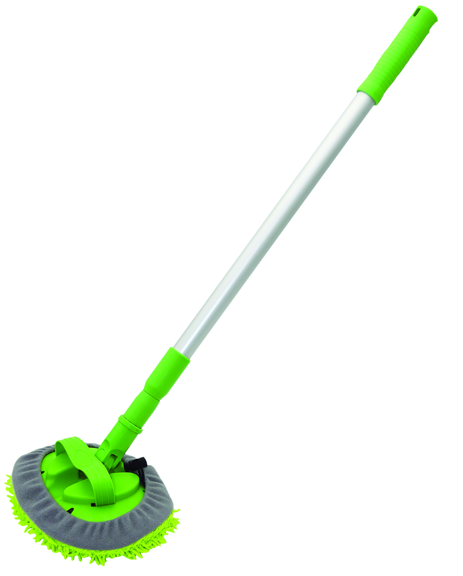 Vadrouille pivotante en microfibre poignée extensible 3 pi - Récréashop