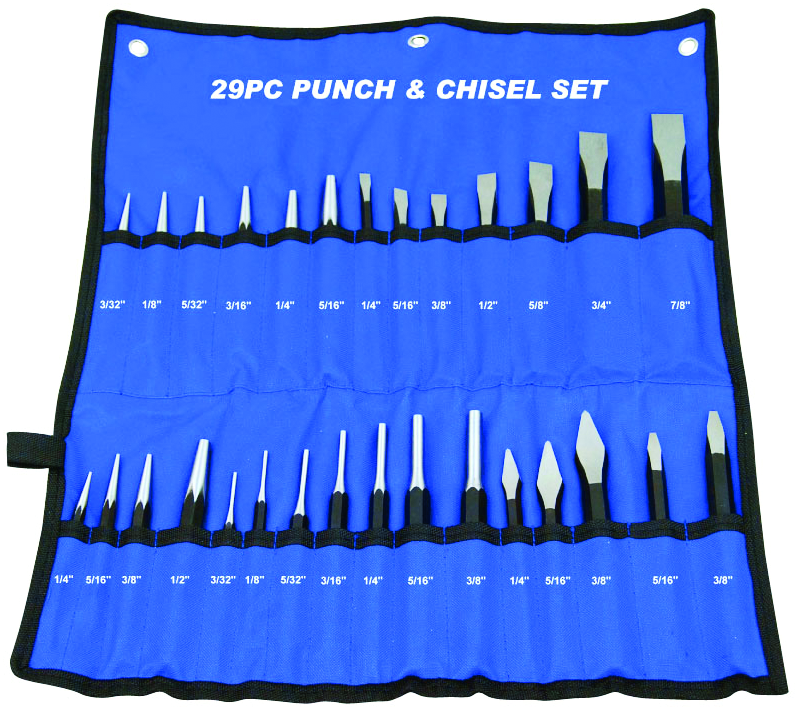 POINCONS & CISEAUX 29PCS ACIER - Récréashop