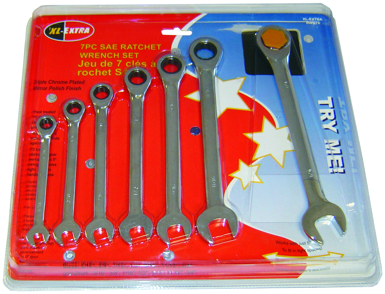 5/16 TO 3/4 RATCHET WRENCHES 7PCE - Récréashop