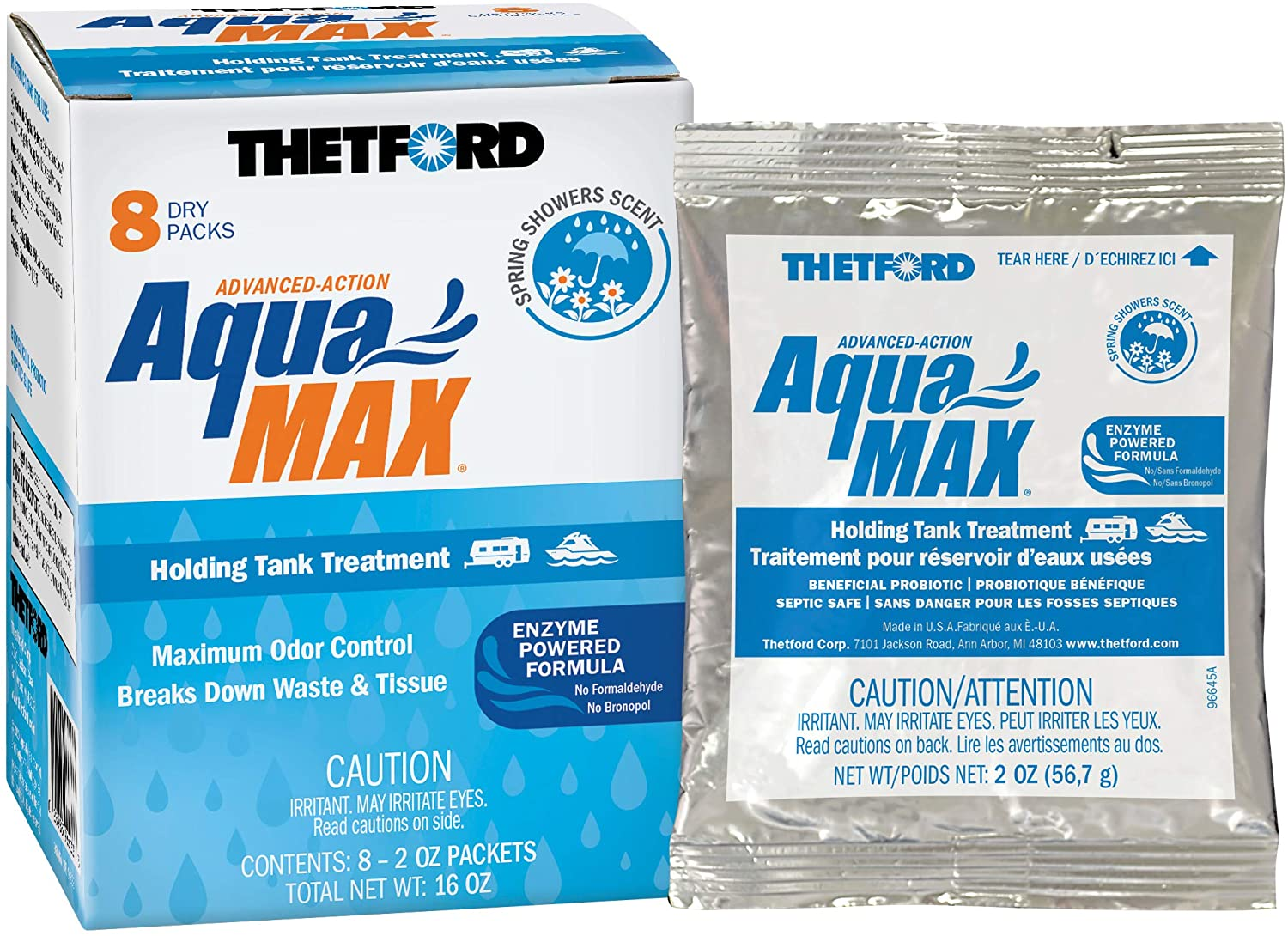 AQUAMAX SPRING SHOWERS DRI 8 PACK 2 OZ PACKETS - Récréashop