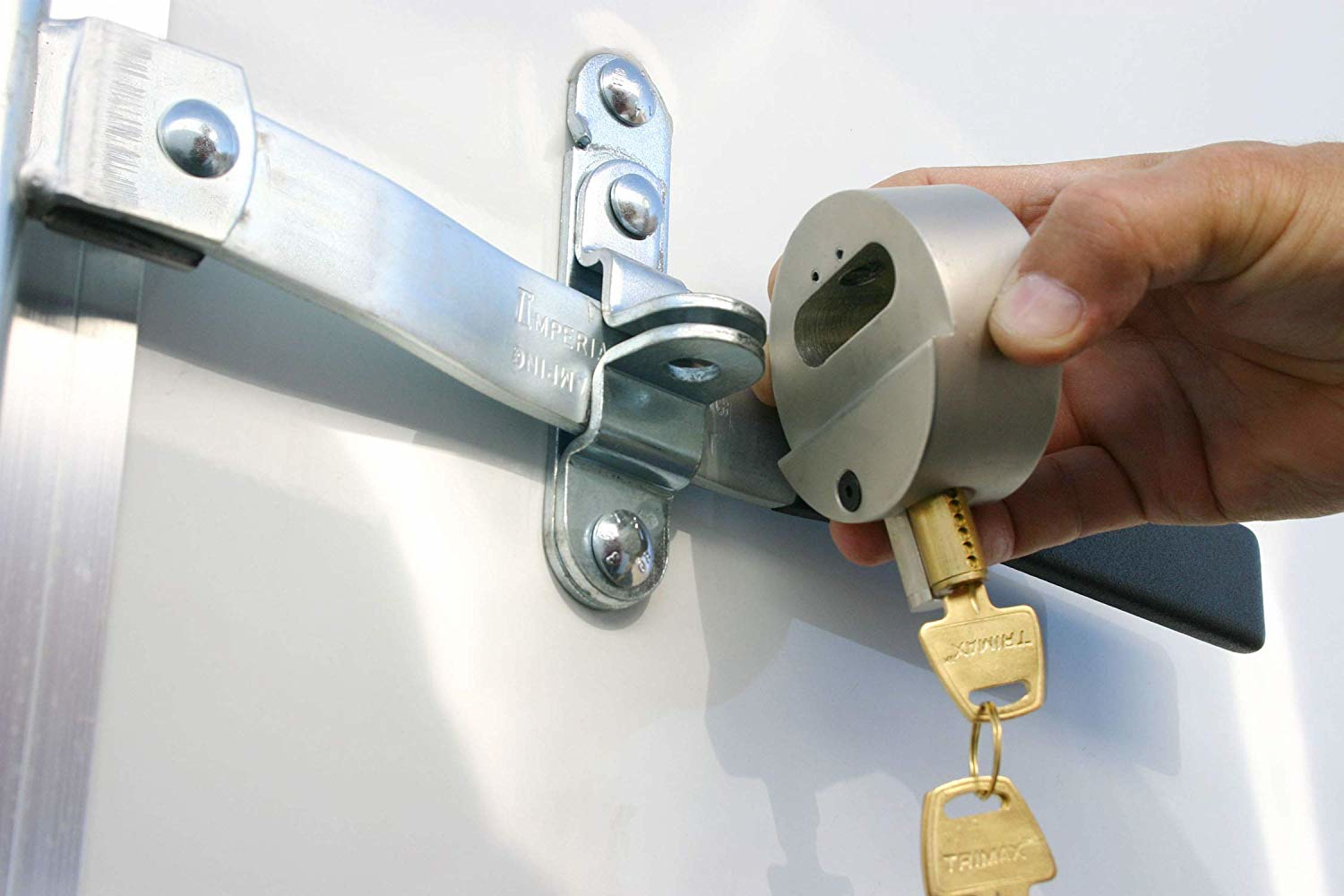 BARRURE DE PORTE, RONDELLE, ARGENT SOLIDE, ALUMINIUM - Récréashop
