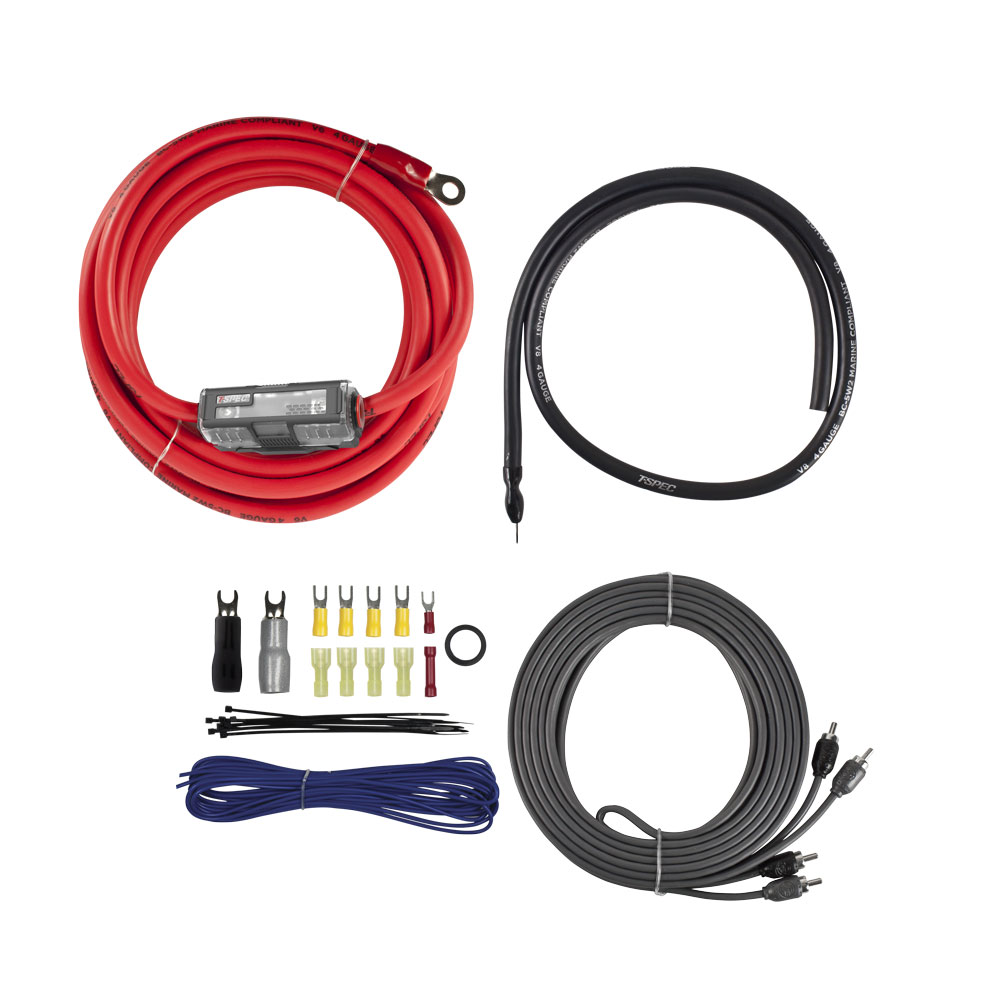 Kit d'ampli v8 4 AWG - 1500 W avec câble RCA - Récréashop