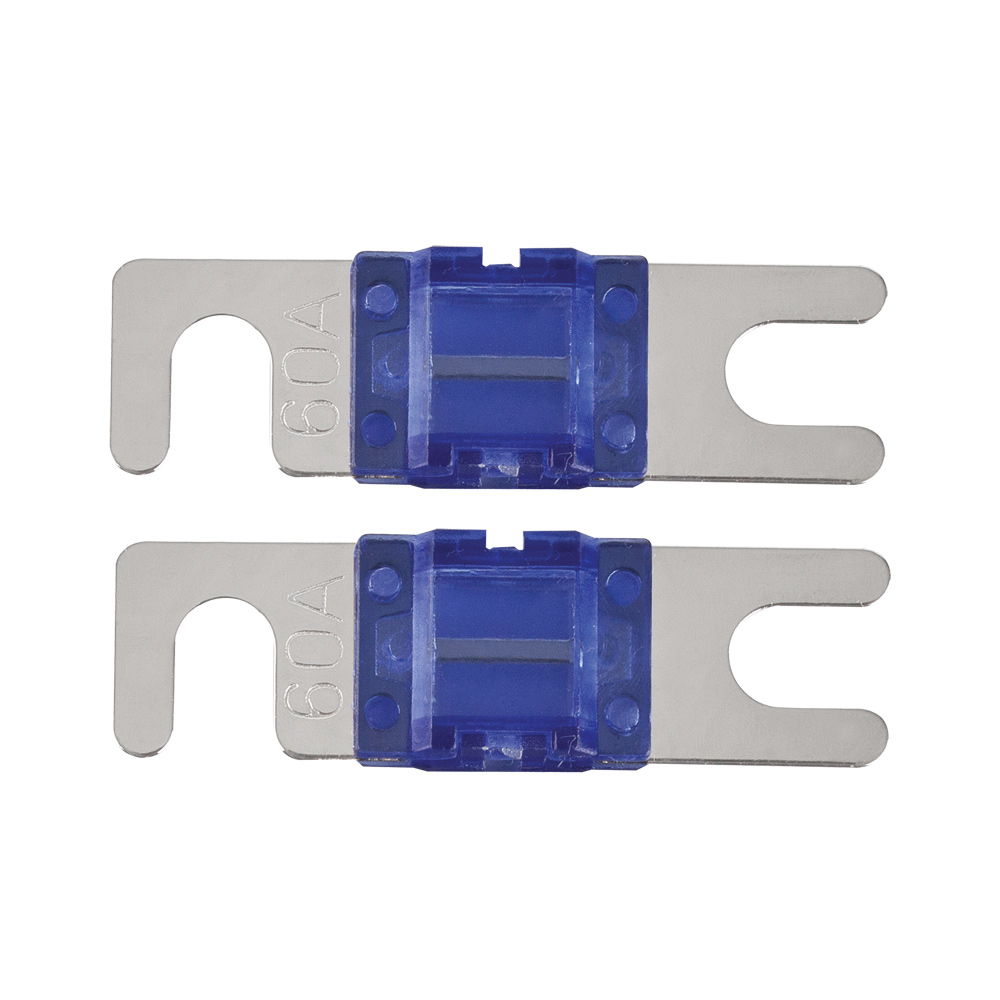 FUSIBLES MINI ANL 60 AMP SÉRIE v8 PLAQUÉ NICKEL- PAQUET DE 2 - Récréashop