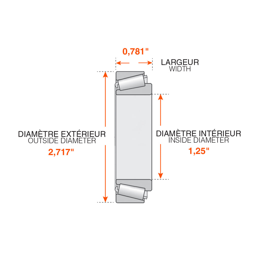Roulement extérieur 5K-7K 8 trous - RecreaShop