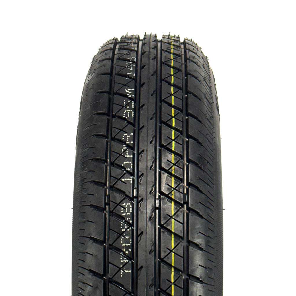 Pneu radial ST145R12 10 plis LRE 1520 lbs Hakuba et jante 12" 5 trous aluminium modèle-S5 - RecreaShop