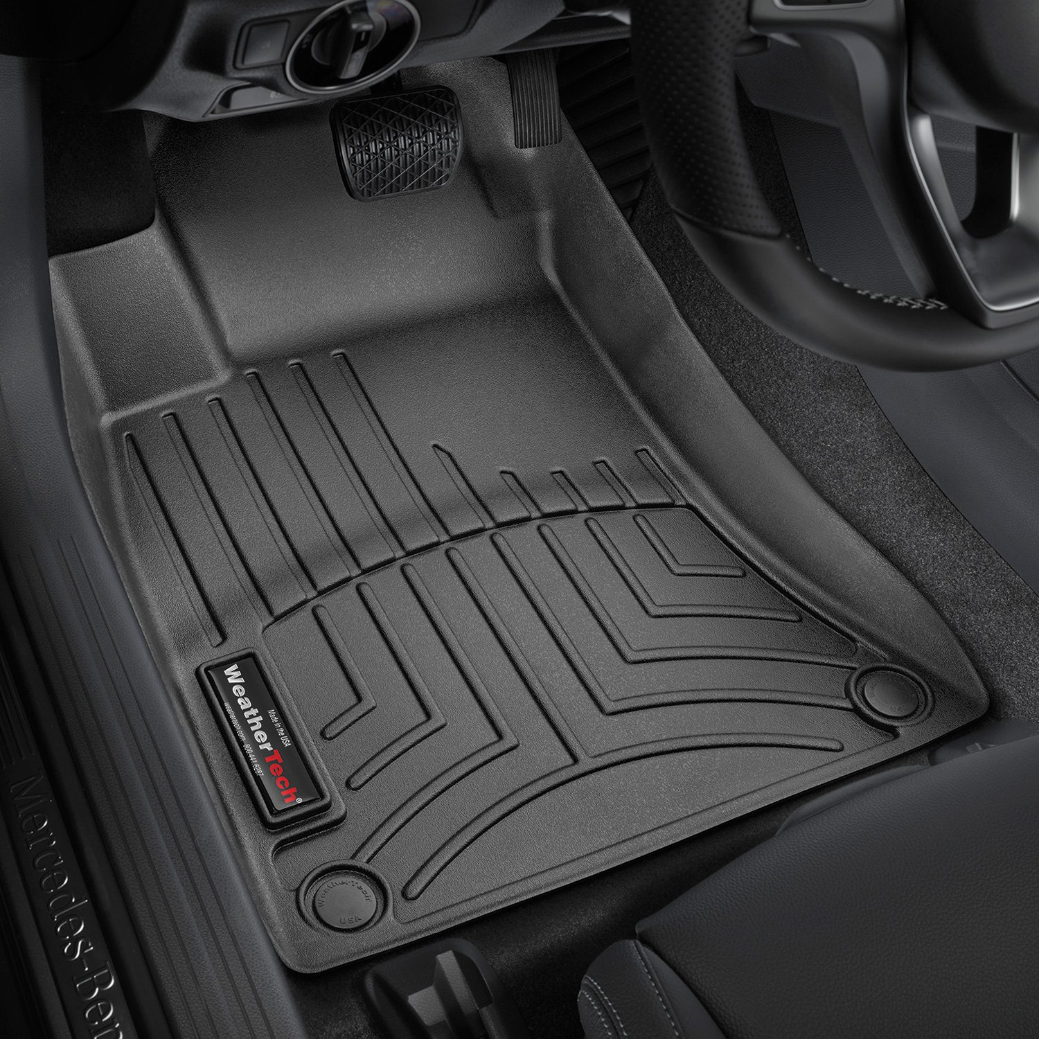 Tapis Avant Noir Merc.Cla-Class 14-19 - Récréashop