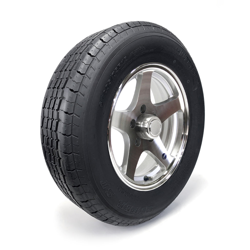 Pneu radial ST205/75R15 8 plis LRD 2150 lbs Westlake et jante 15" 5 trous Five Star aluminium - RecreaShop