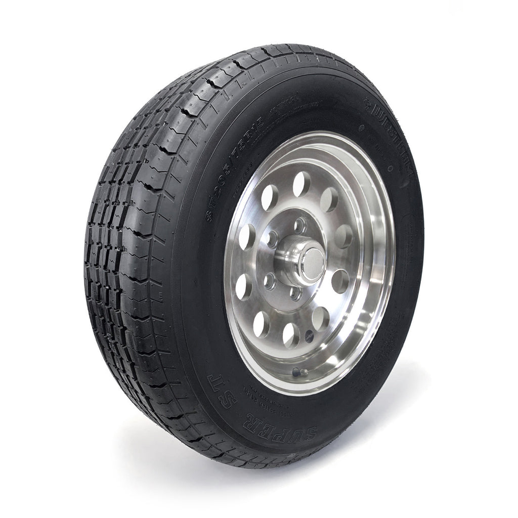 Pneu radial ST205/75R15 8 plis LRD 2150 lbs Westlake et jante 15" 5 trous modulaire aluminium - RecreaShop