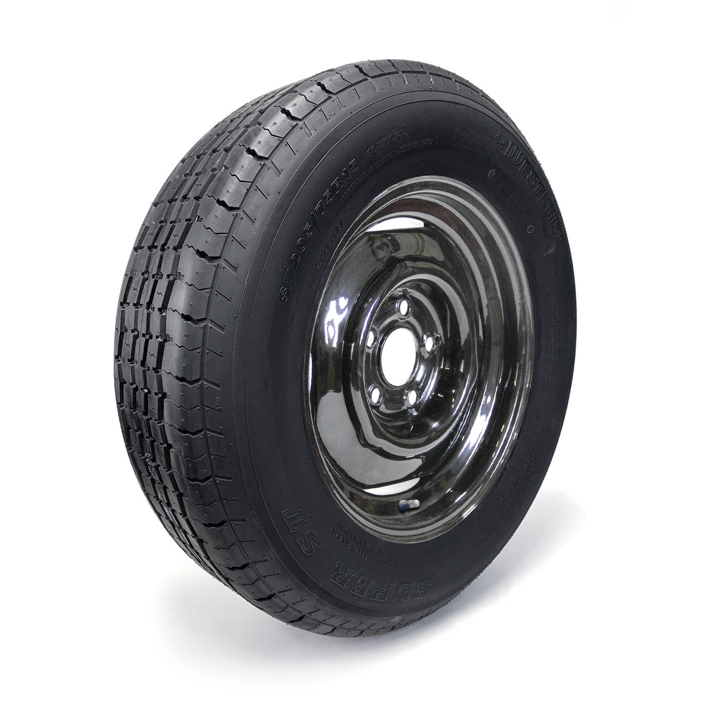 Pneu radial ST205/75R15 8 plis LRD 2150 lbs Westlake et jante 15" 5 trous noire - RecreaShop
