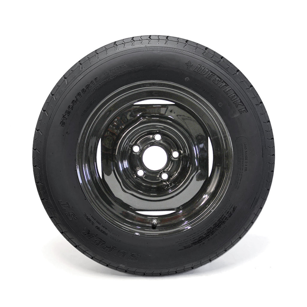 Pneu radial ST205/75R15 8 plis LRD 2150 lbs Westlake et jante 15" 5 trous noire - RecreaShop