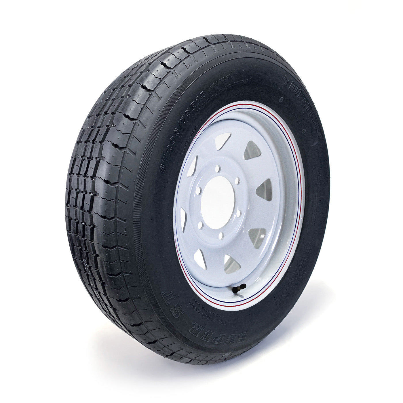 Pneu radial ST205/75R15 8 plis LRD 2150 lbs Westlake et jante 15" 6 trous rally - RecreaShop