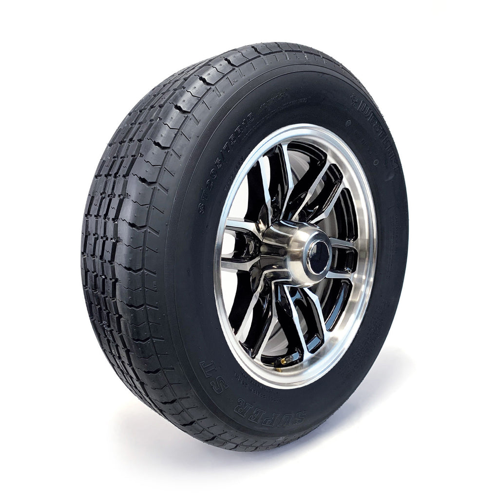 Pneu radial ST205/75R15 8 plis LRD 2150 lbs Westlake et jante 15" 6 trous aluminium noir Osprey - RecreaShop