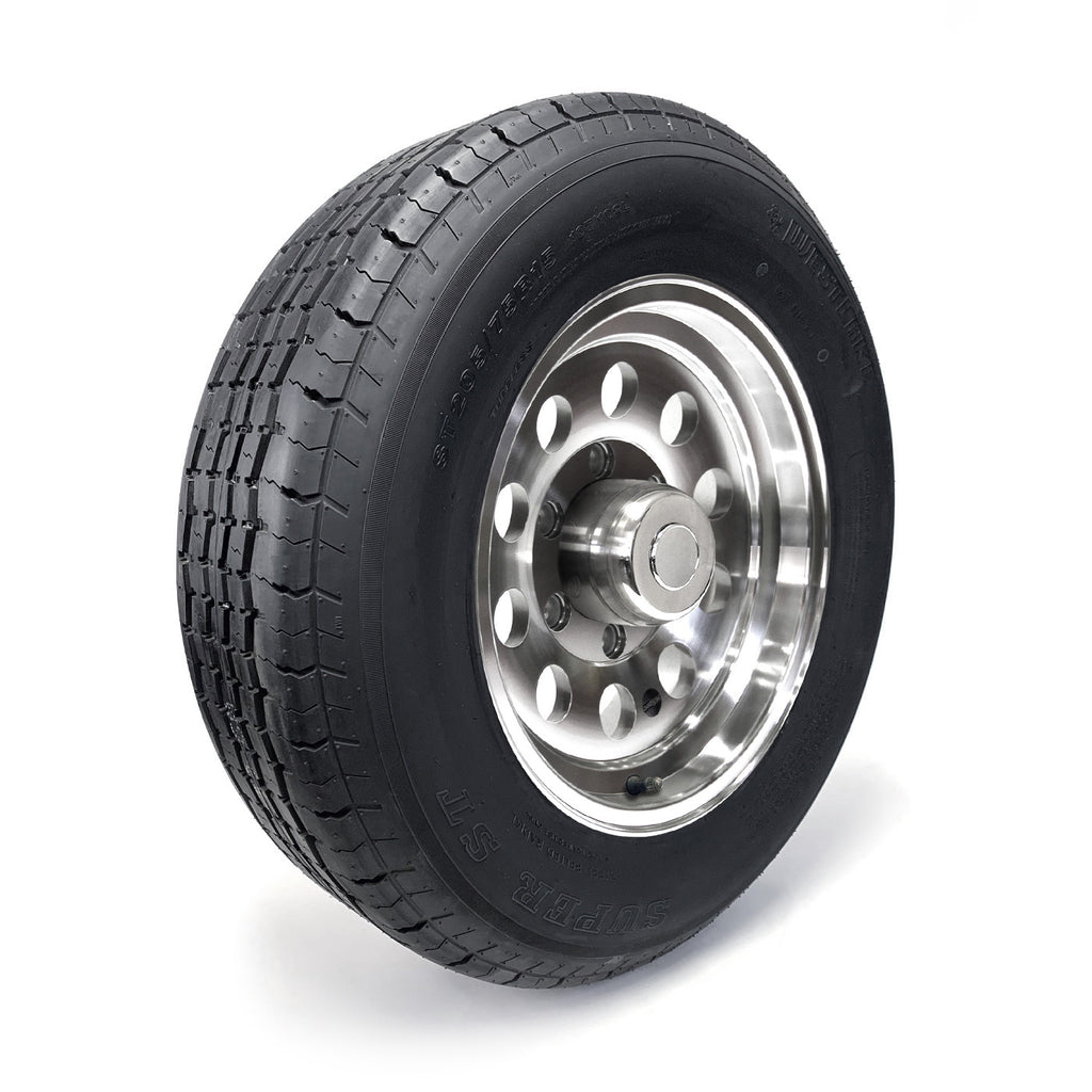 Pneu radial ST205/75R15 8 plis LRD 2150 lbs Westlake et jante 15" 6 trous modulaire aluminium - RecreaShop