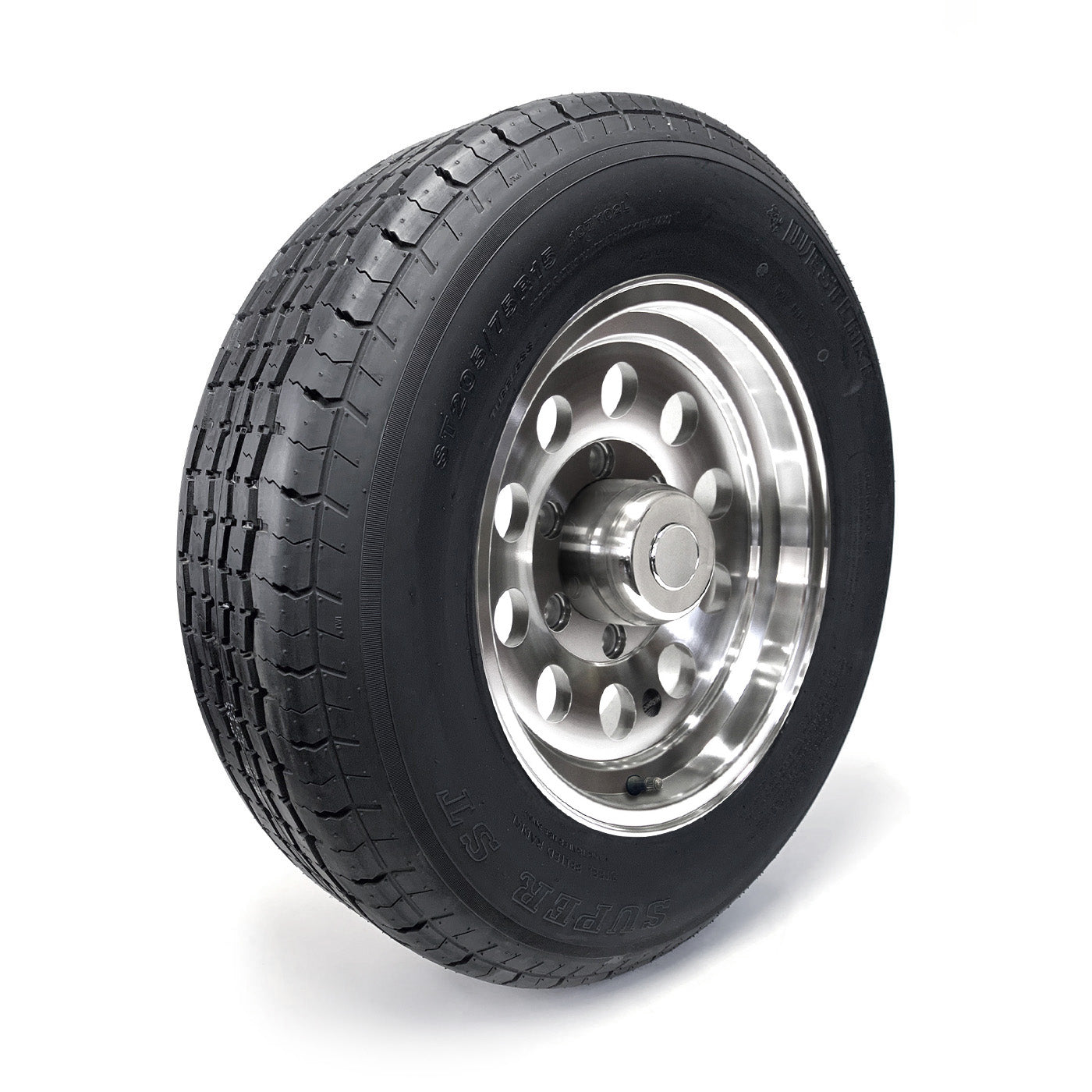 Pneu radial ST205/75R15 8 plis LRD 2150 lbs Westlake et jante 15" 6 trous modulaire aluminium - RecreaShop