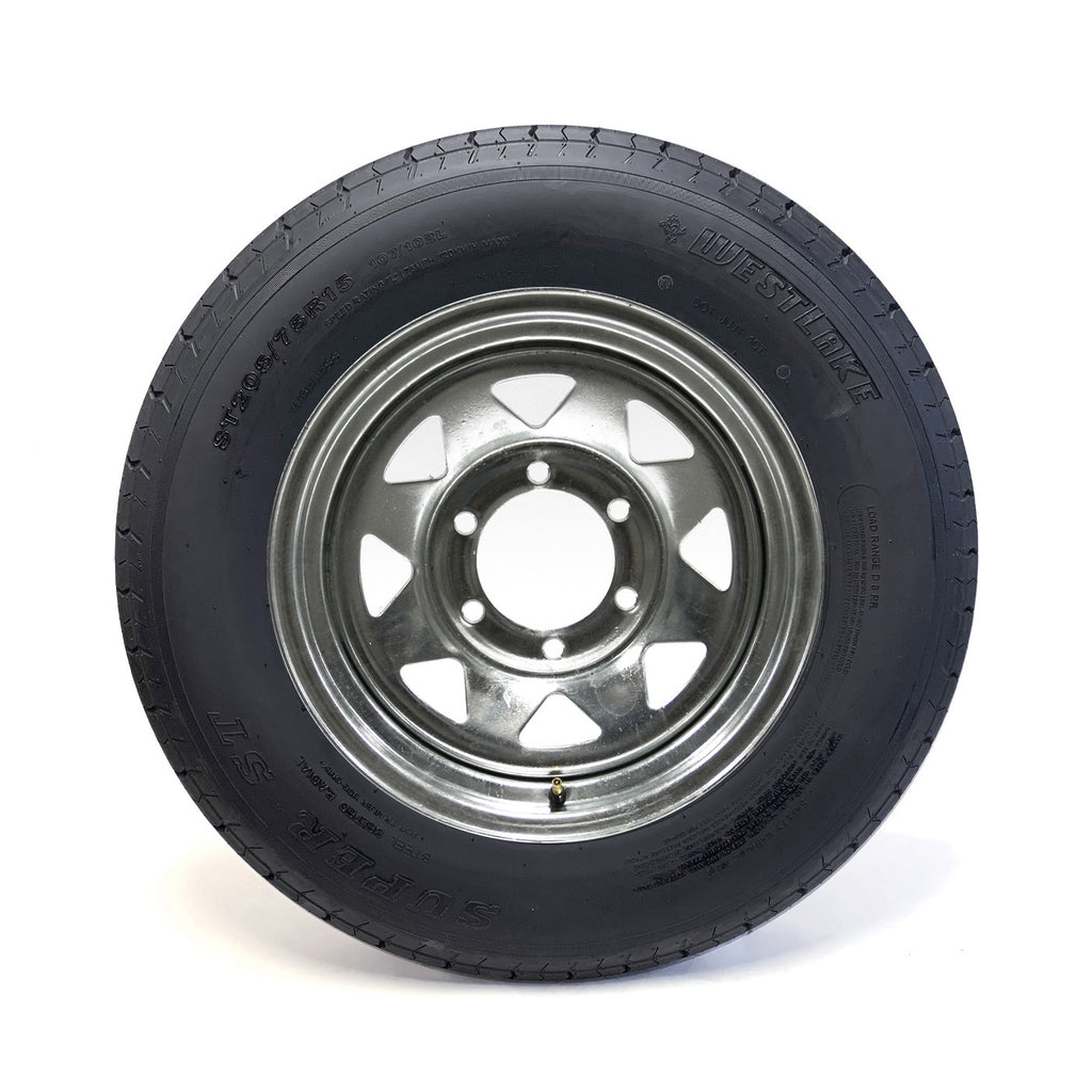 Pneu radial ST205/75R15 8 plis LRD 2150 lbs Westlake et jante 15" 6 trous galvanisée - RecreaShop