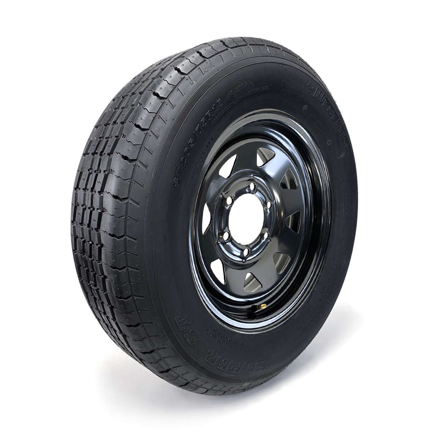 Pneu radial ST205/75R15 8 plis LRD 2150 lbs Westlake et jante 15" 6 trous noire rally - RecreaShop