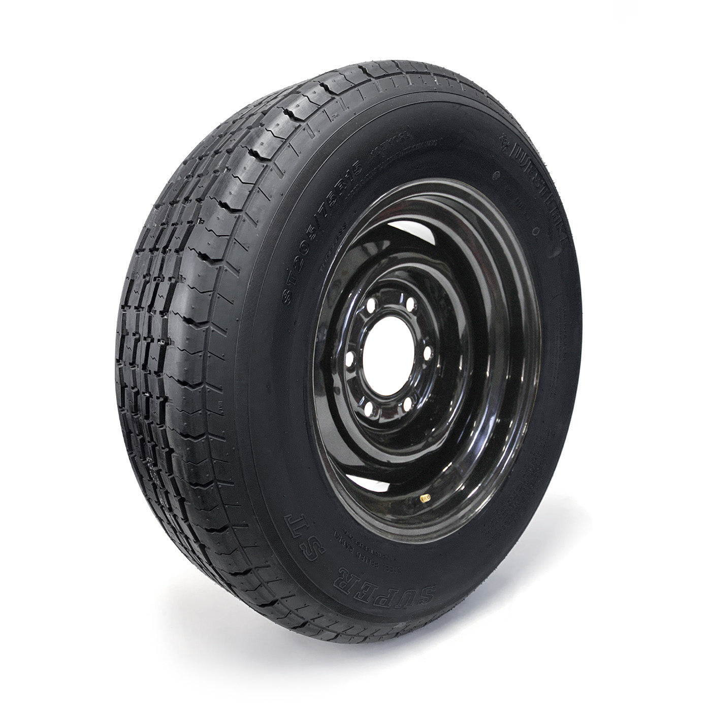 Pneu radial ST205/75R15 8 plis LRD 2150 lbs Westlake et jante 15" 6 trous noire - RecreaShop