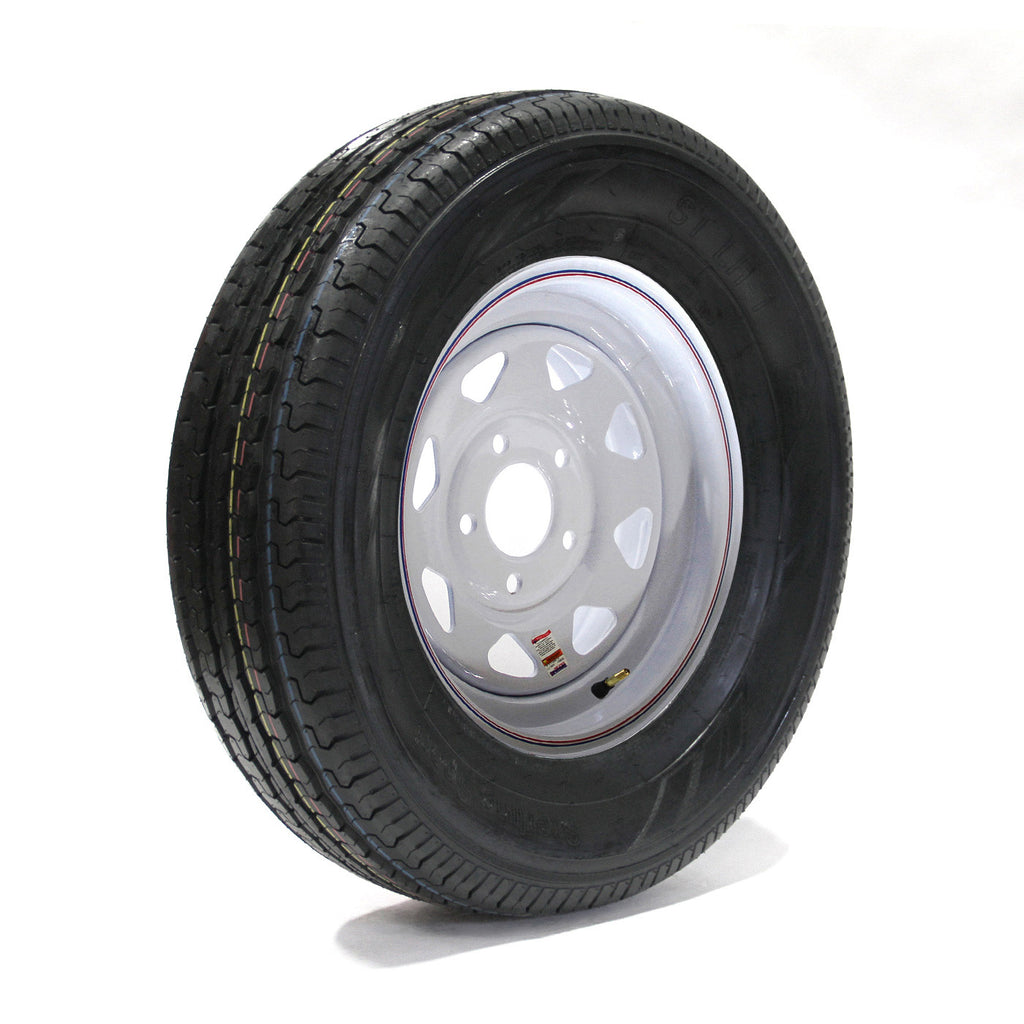 Pneu radial 225/75R15 6 plis LRC 2150 lbs Sterling et jante 15" 5 trous 5" B.C. rally - RecreaShop