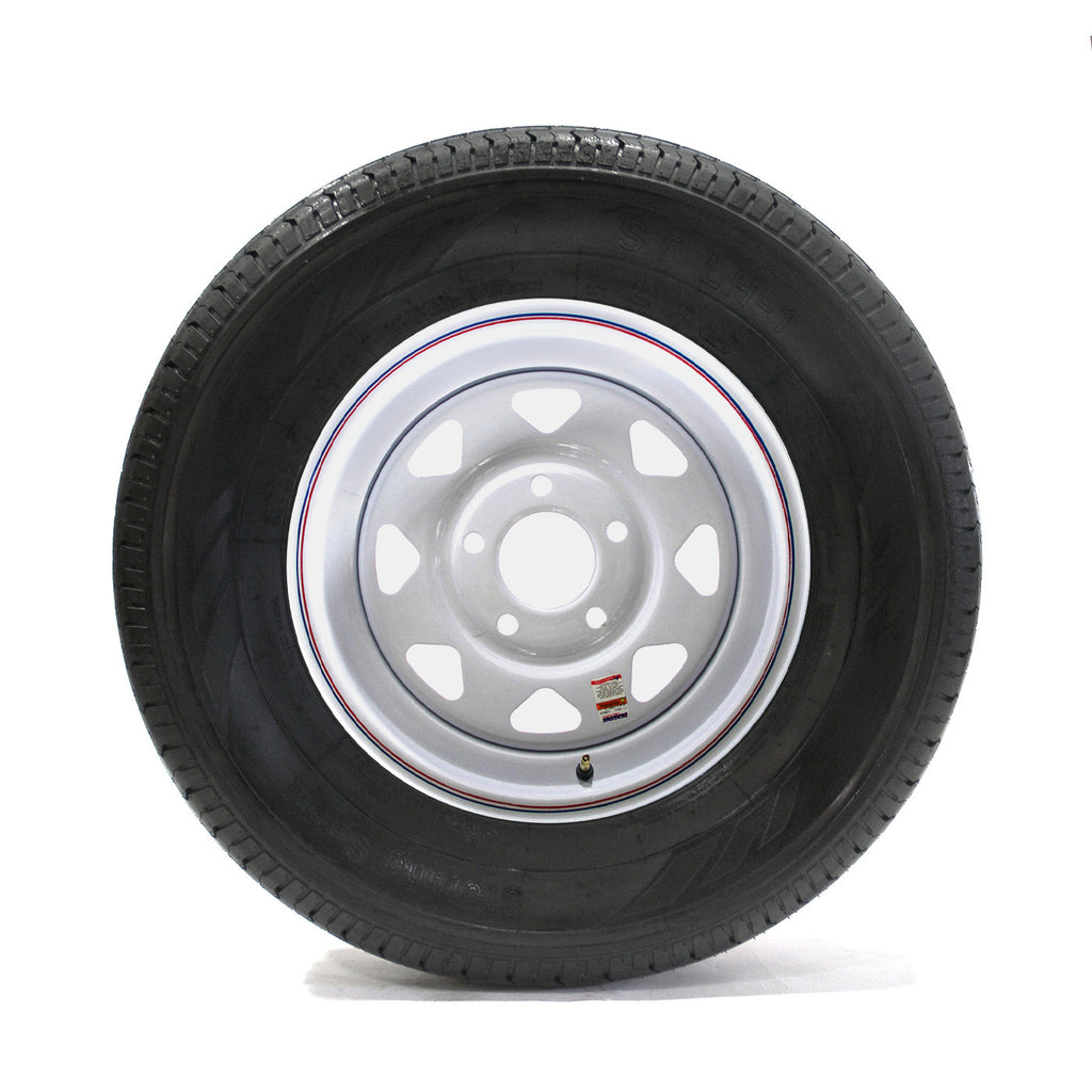 Pneu radial 225/75R15 6 plis LRC 2150 lbs Sterling et jante 15" 5 trous 5" B.C. rally - RecreaShop
