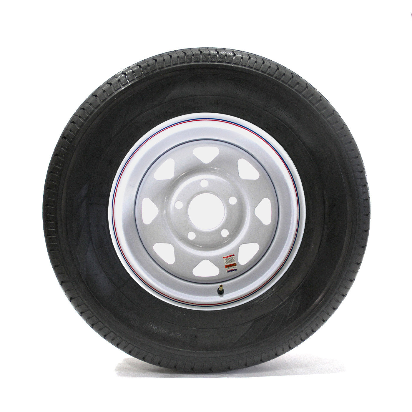 Pneu radial 225/75R15 6 plis LRC 2150 lbs Sterling et jante 15" 5 trous 5" B.C. rally - RecreaShop
