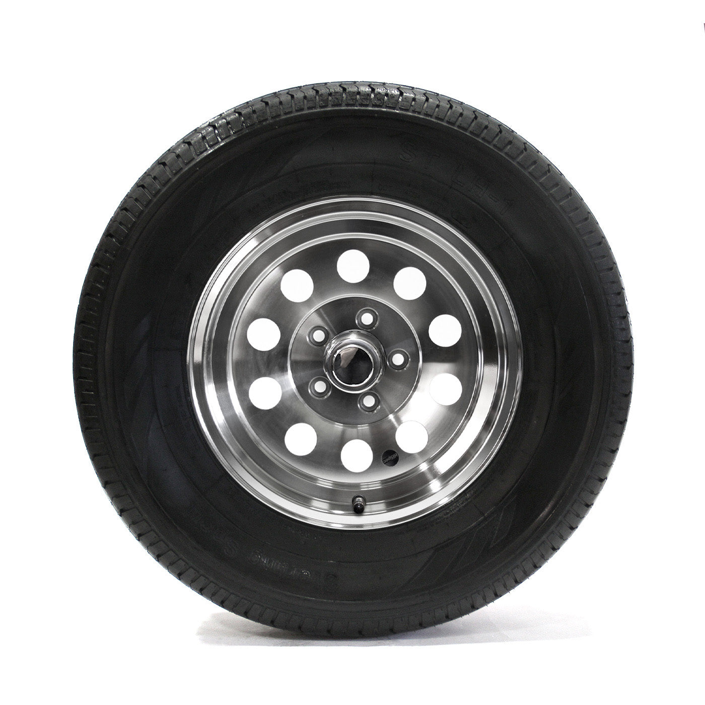 Pneu radial 225/75R15 6 plis LRC 2150 lbs Sterling et jante 15" 5 trous modulaire aluminium - RecreaShop