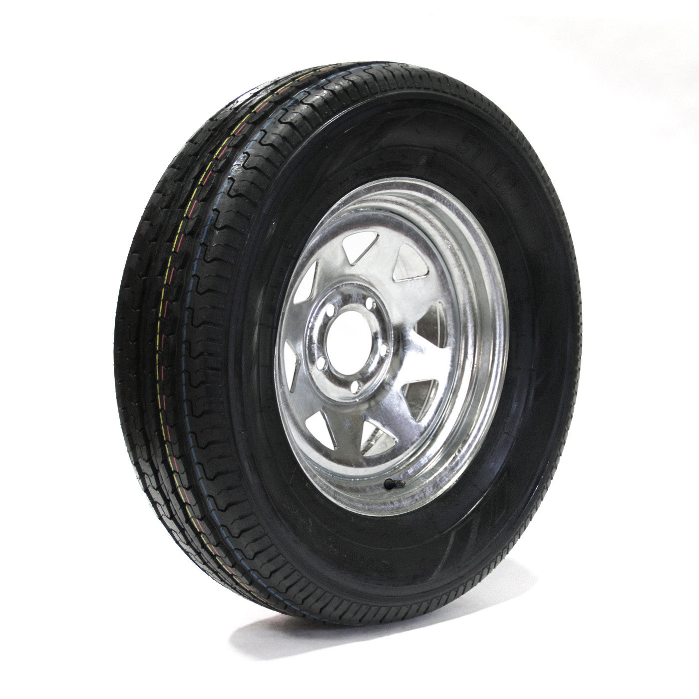 Pneu radial 225/75R15 6 plis LRC 2150 lbs Sterling et jante 15" 5 trous galvanisée - RecreaShop