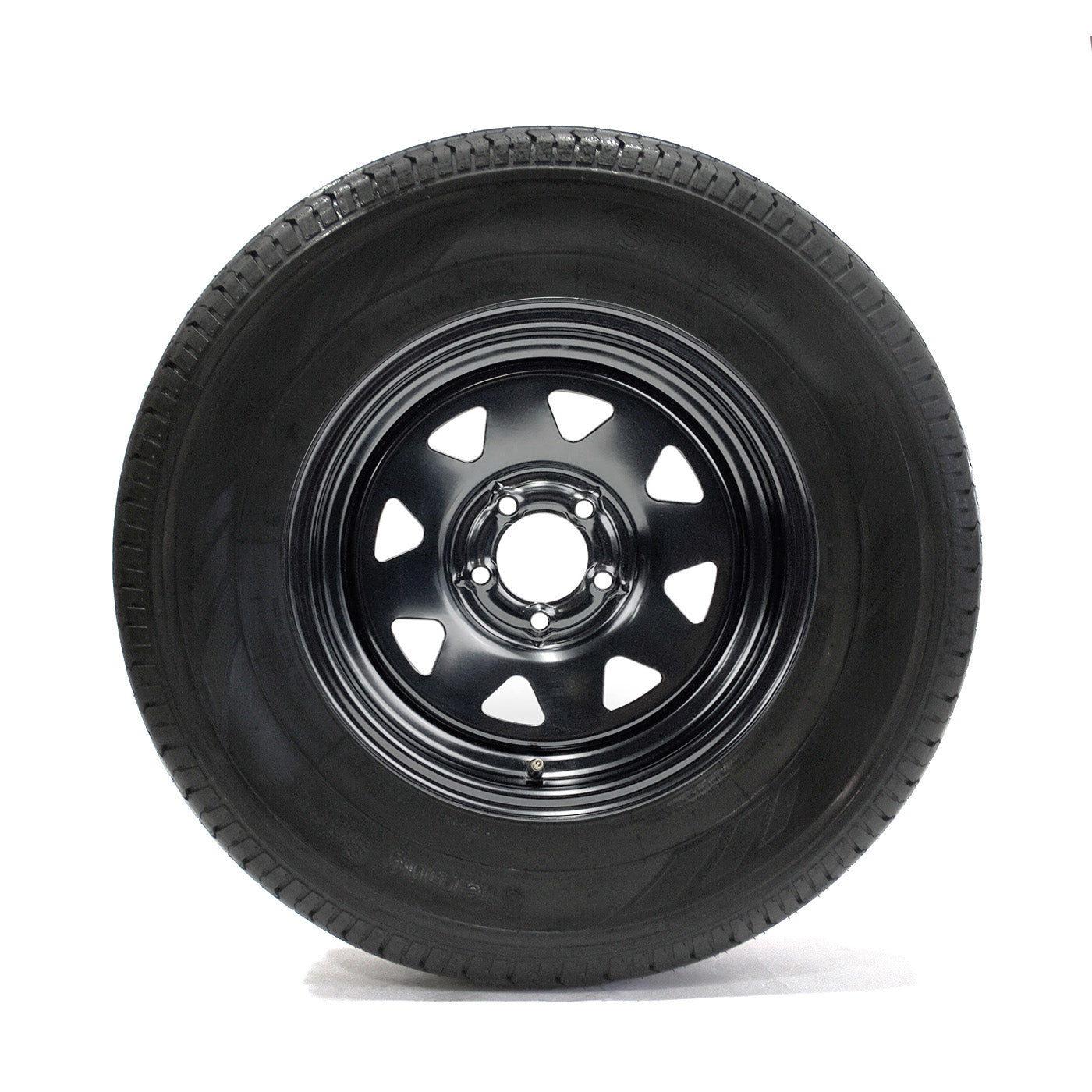 Pneu radial 225/75R15 6 plis LRC 2150 lbs Sterling et jante 15" 5 trous noire rally - RecreaShop
