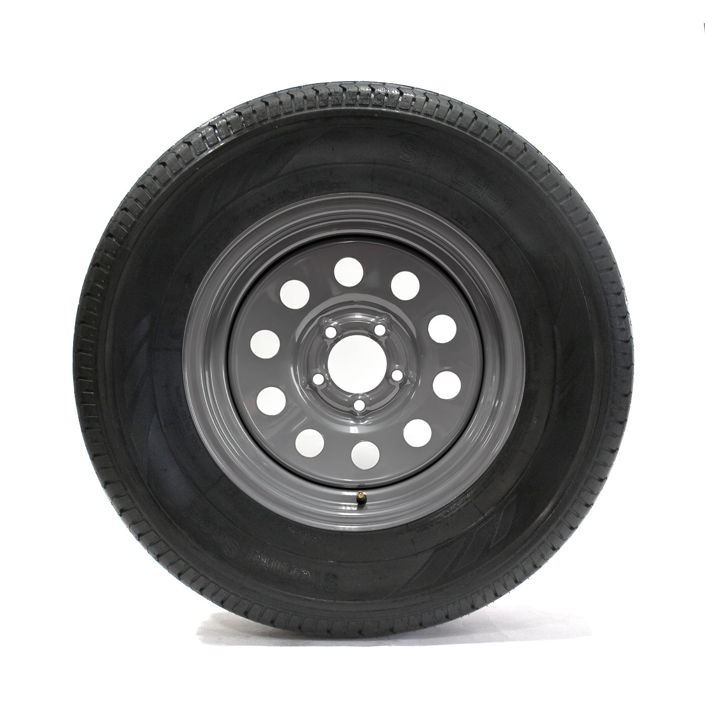Pneu radial 225/75R15 6 plis LRC 2150 lbs Sterling et jante 15" 5 trous grise - RecreaShop