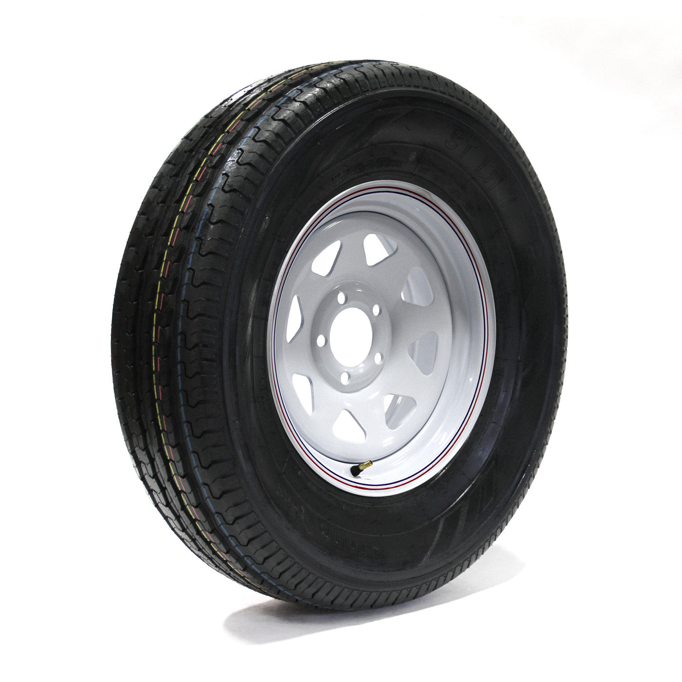 Pneu radial 225/75R15 6 plis LRC 2150 lbs Sterling et jante 15" 5 trous rally - RecreaShop