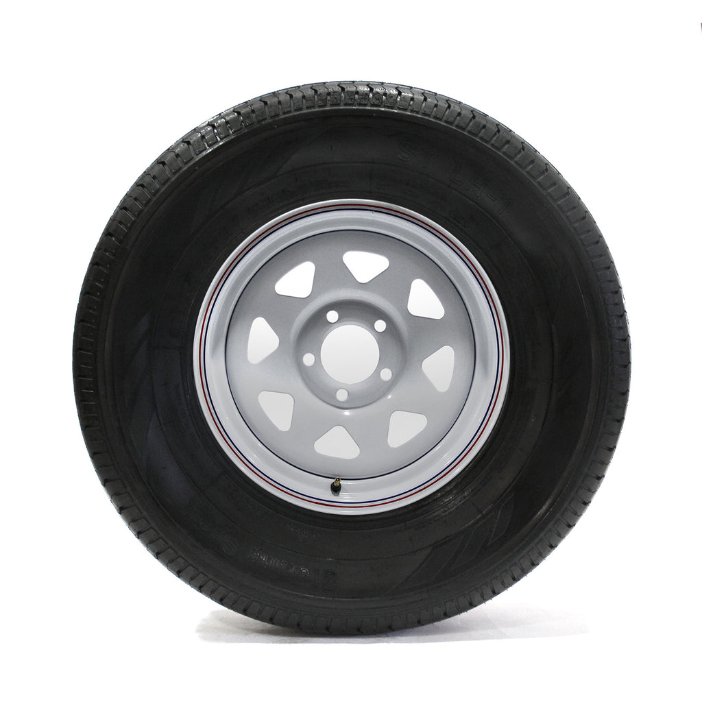 Pneu radial 225/75R15 6 plis LRC 2150 lbs Sterling et jante 15" 5 trous rally - RecreaShop