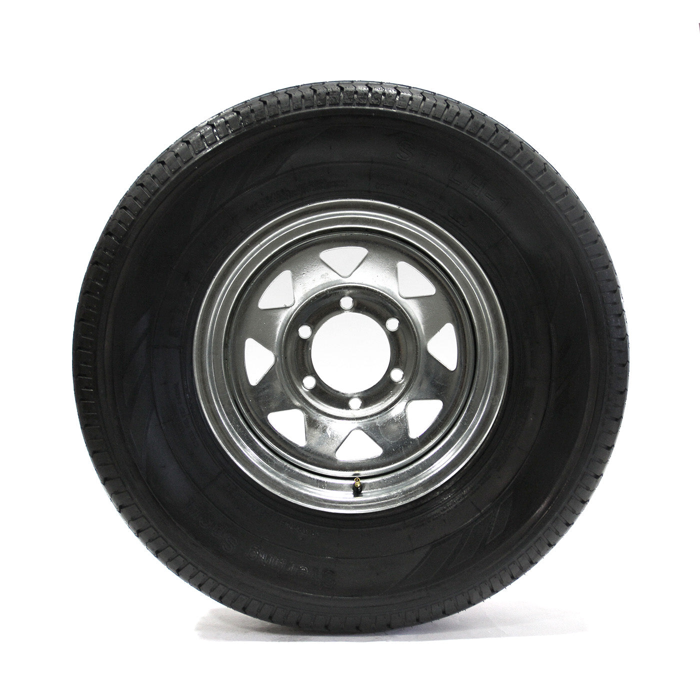 Pneu radial 225/75R15 6 plis LRC 2150 lbs Sterling et jante 15" 6 trous galvanisée - RecreaShop