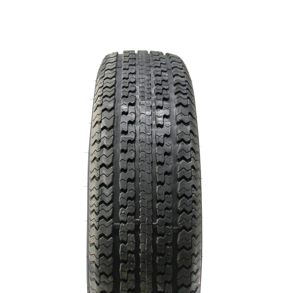 Pneu radial 225/75R15 6 plis LRC 2150 lbs Sterling et jante 15" 6 trous noire - RecreaShop