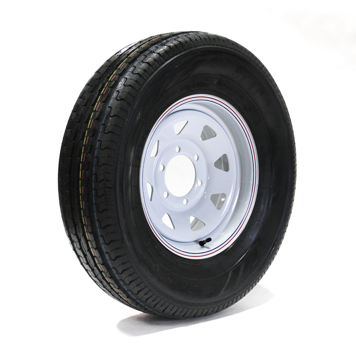 Pneu radial 225/75R15 6 plis LRC 2150 lbs Sterling et jante 15" 6 trous rally - RecreaShop