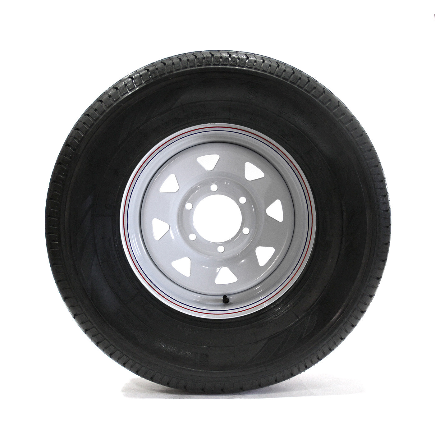 Pneu radial 225/75R15 6 plis LRC 2150 lbs Sterling et jante 15" 6 trous rally - RecreaShop