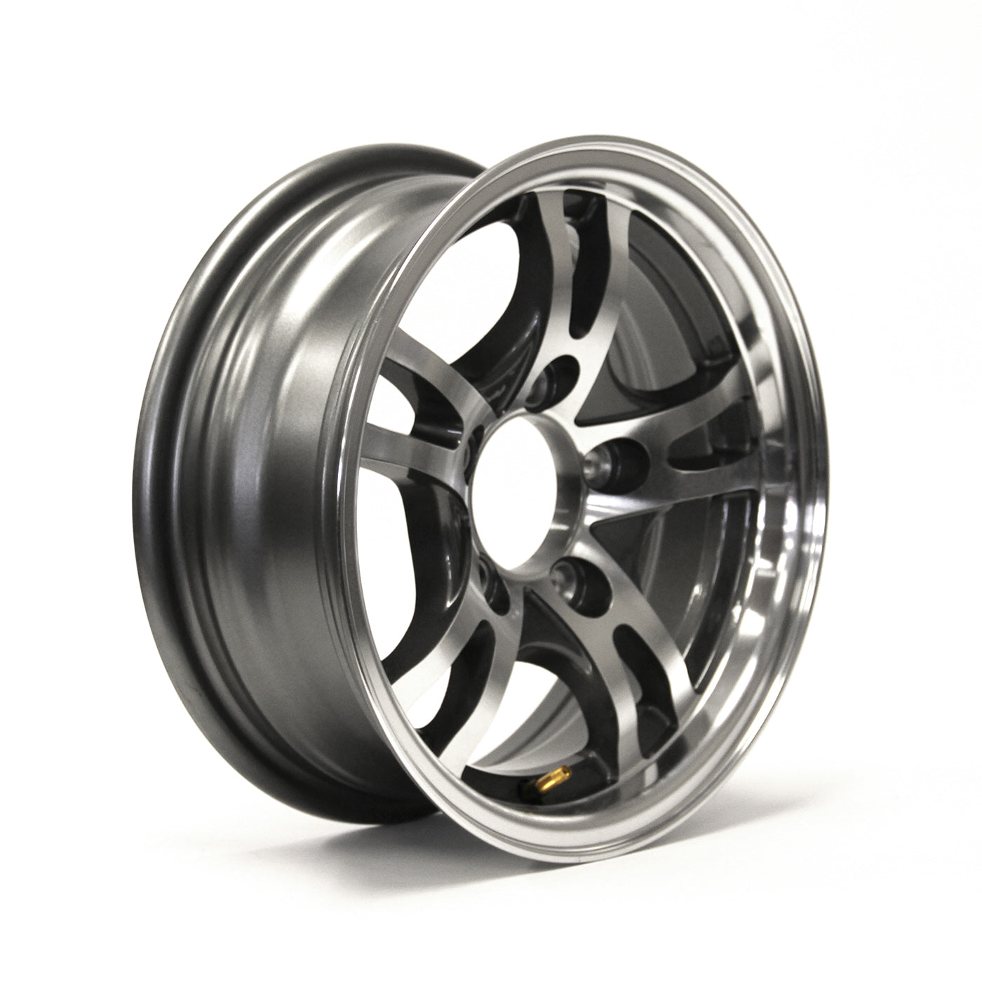 Jante 13" x 5" 5 trous 1600 lbs aluminium Jaguar et centre de roue - RecreaShop